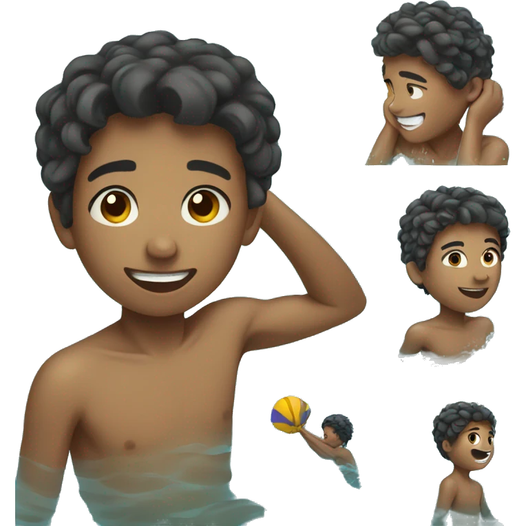 12 year old boy swimming emoji