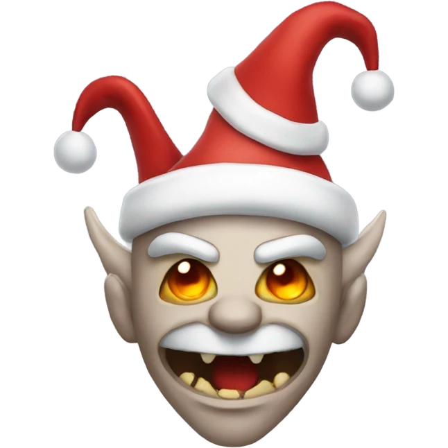 Demon with Santa hat emoji
