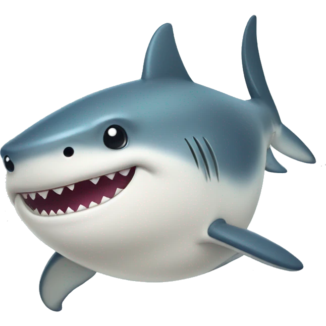 Cute little chubby Shark emoji