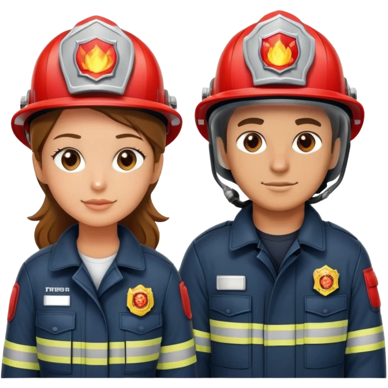 firefighter with his girlfriend emoji