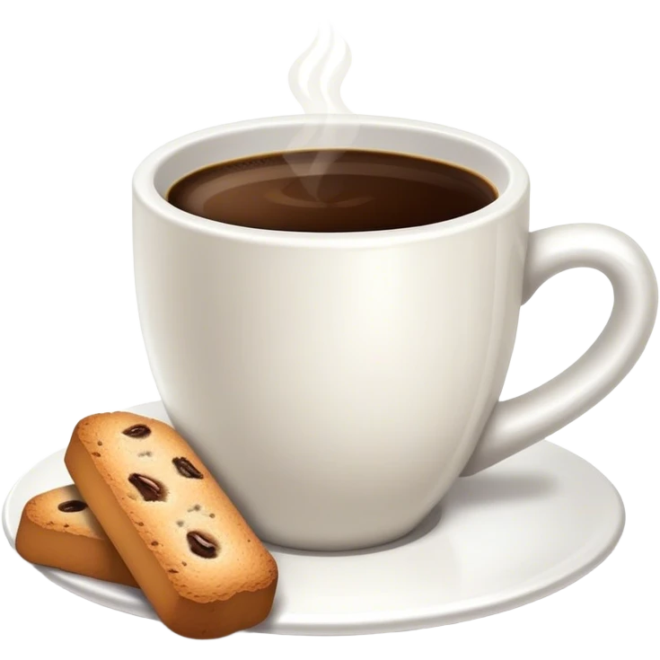 Coffee and biscotti emoji