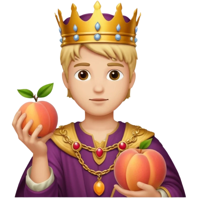 young king and peach emoji