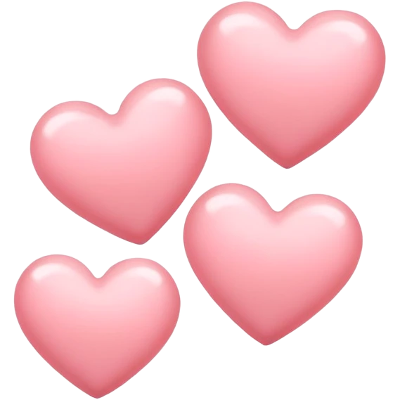 blushing white hearts emoji