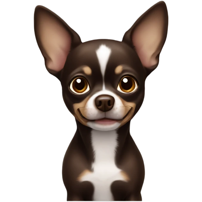 Dark brown chihuahua emoji