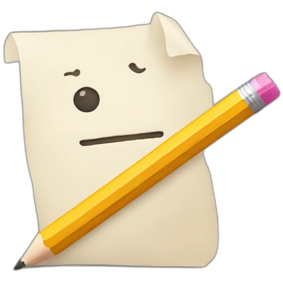 pencil and paper  emoji