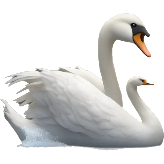 Swan and sun emoji