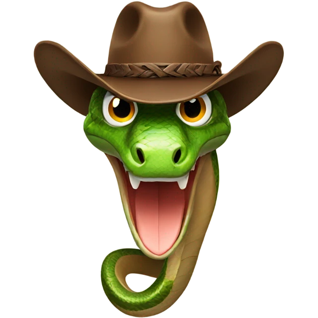Snake with cowboy hat emoji