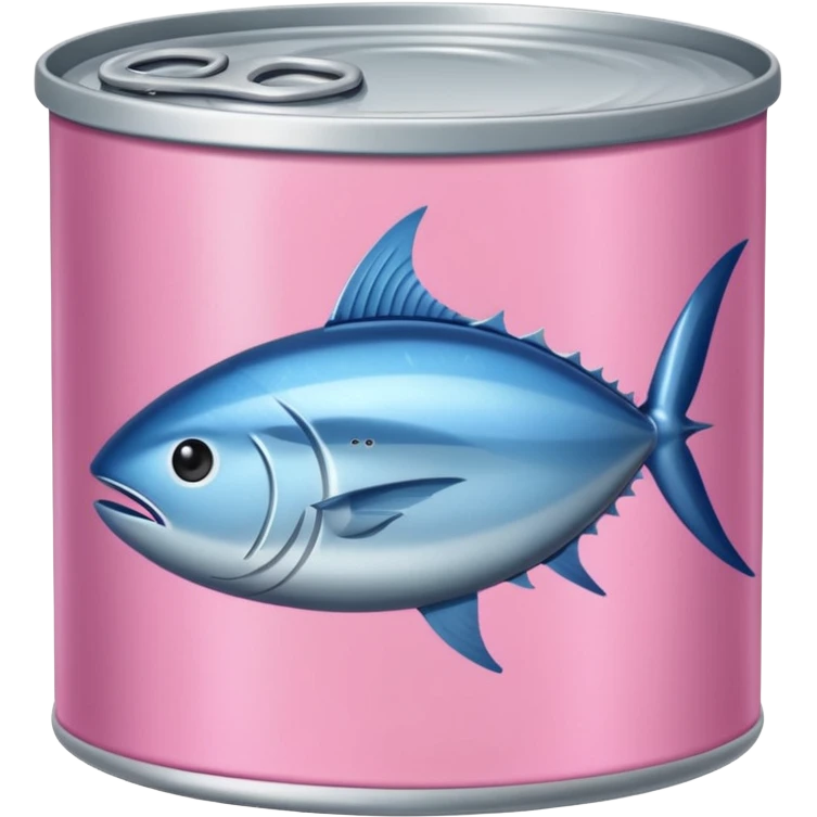Rosa Tunfisk-biter på hermetisk boks emoji