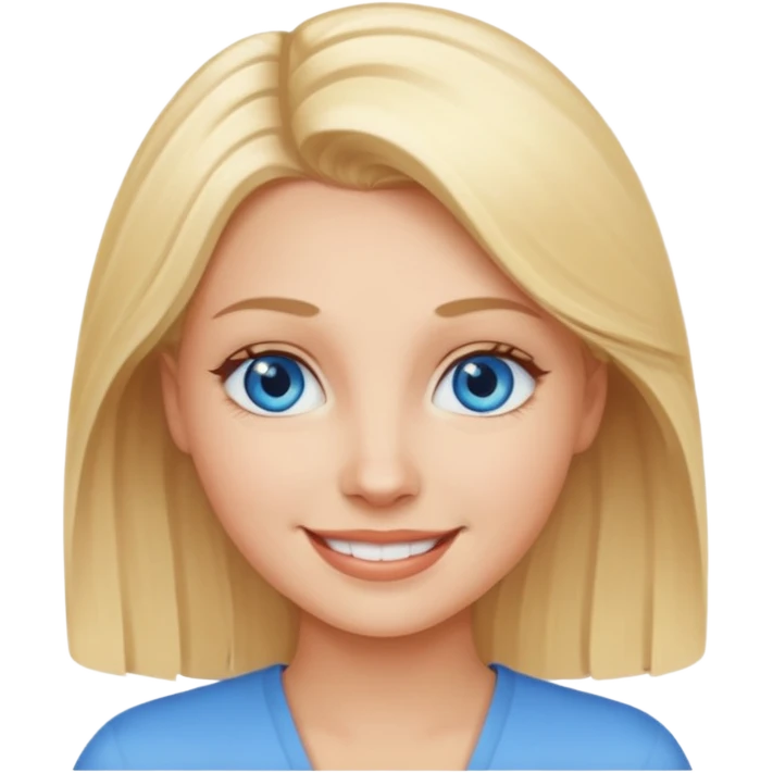 Blonde with as few details as possible, only her face emoji