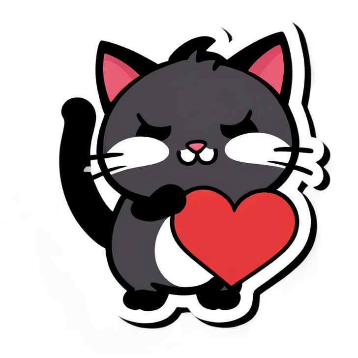 cat saying i love you emoji