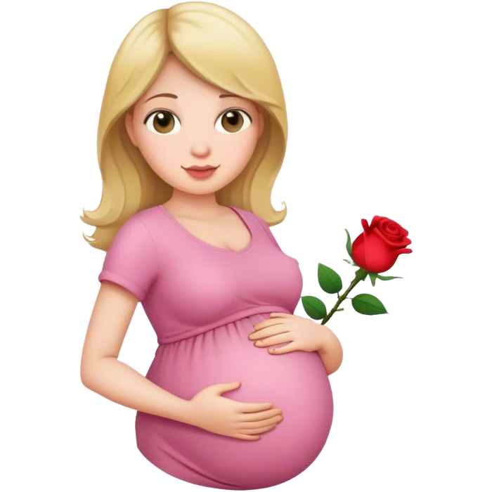 Pregnant rose baby emoji