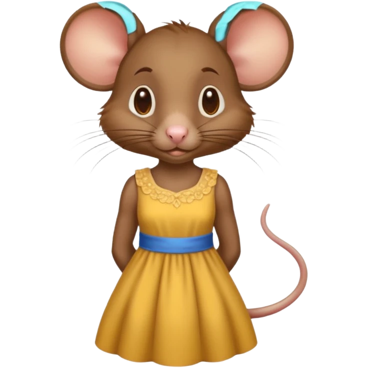 female rat with long hair emoji