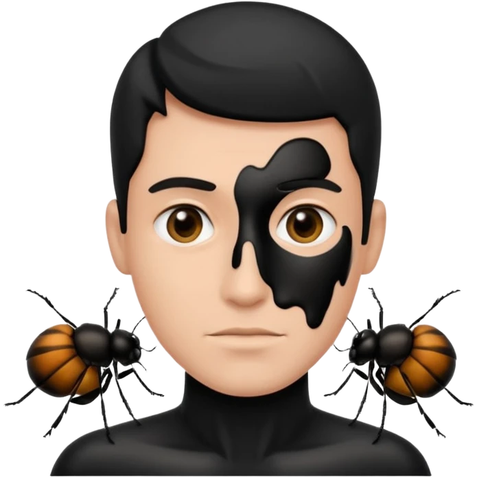 black inscticidier man emoji