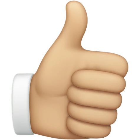 thumb up hand emoji
