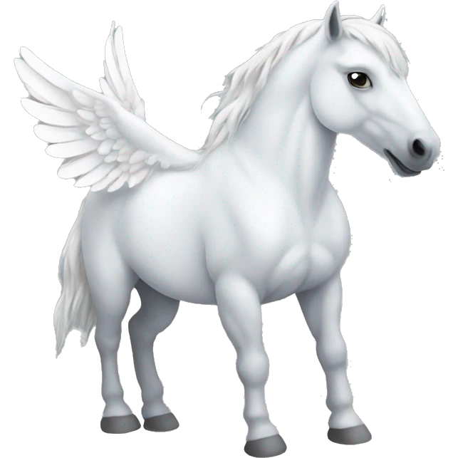 White horse with wings emoji