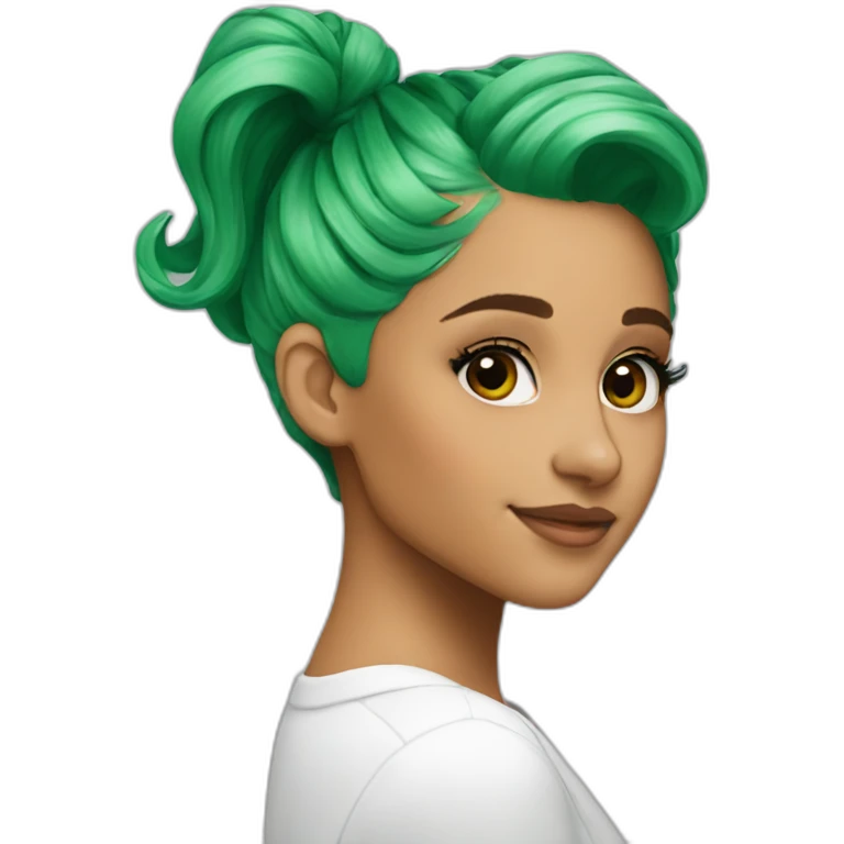 Ariana grande Green hair emoji