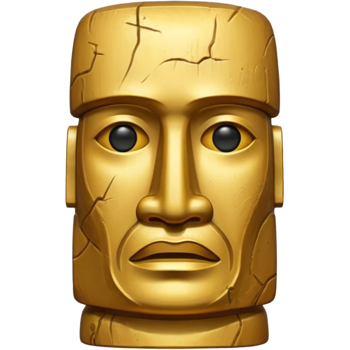 🗿 Gold moai emoji