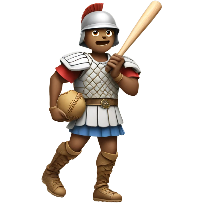 Roman soldier playing baseball emoji