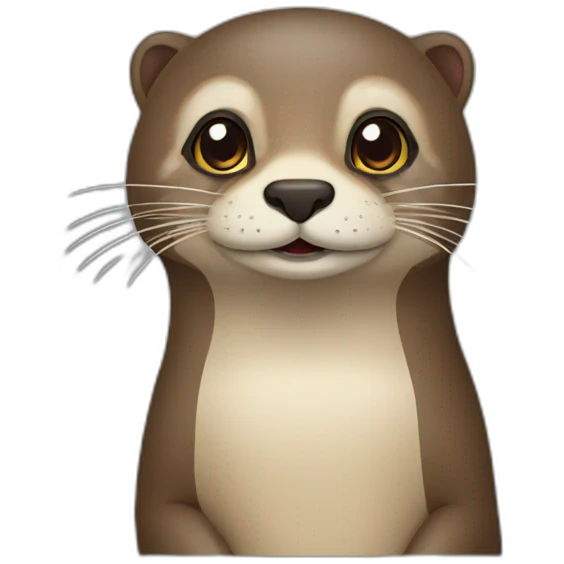 Loutre sur chat emoji