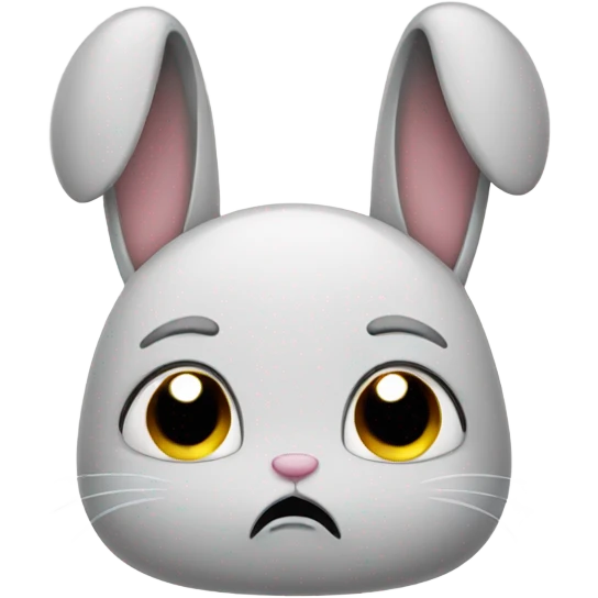 Crying sad bunny emoji