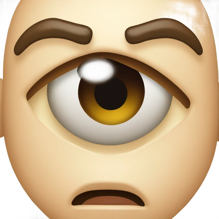Face closing one eye due to stress emoji