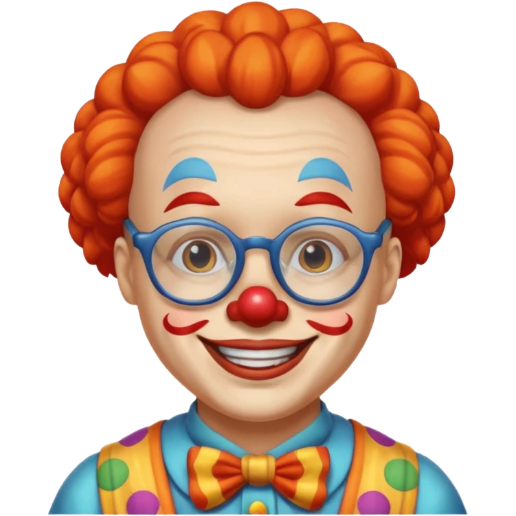 Clown with glasses emoji