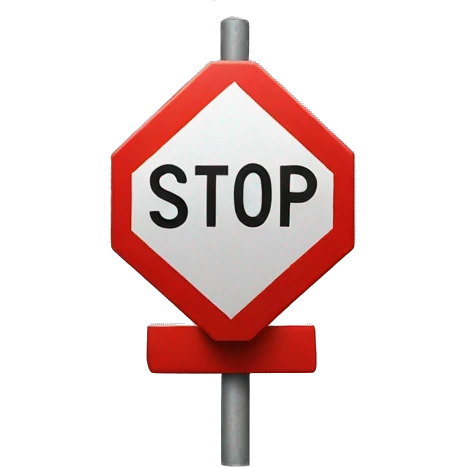 STOP sign that is crossed out emoji