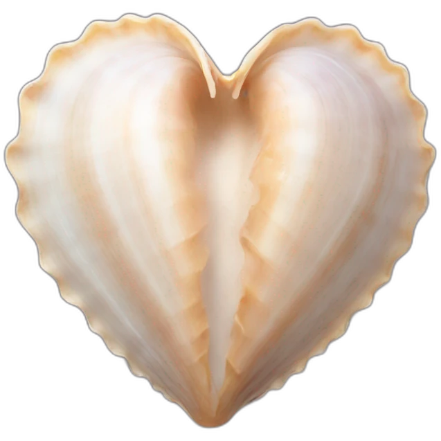 Heart shaped  shell  emoji