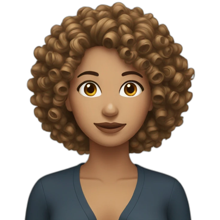 lebanon woman curly hair emoji