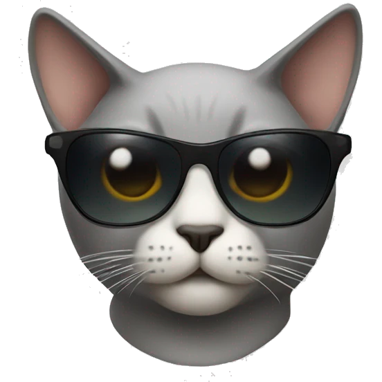 Cat with sunglasses emoji