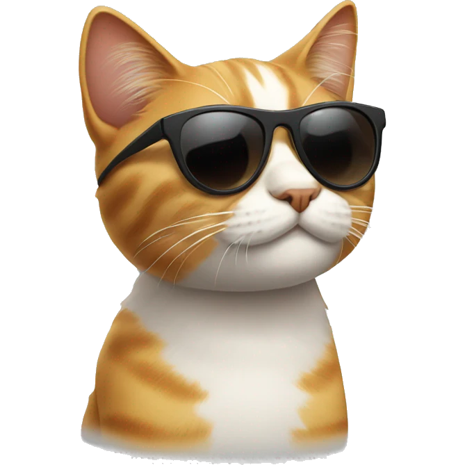 Cat with sunglasses emoji