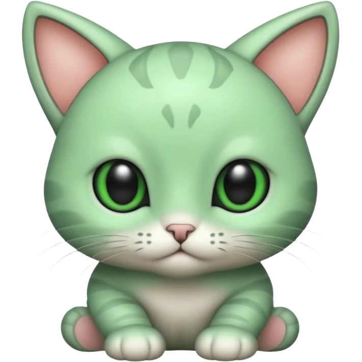 Gato bebe marciano verde emoji