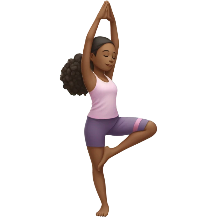Girl doing Yoga emoji