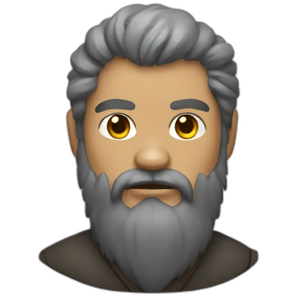 a mix of bear and eagle grey and hairy kung fu emoji