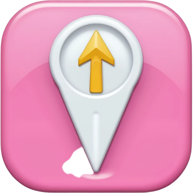 fleche directionelle blache sur fond de couleur rose sur un bouton   emoji
