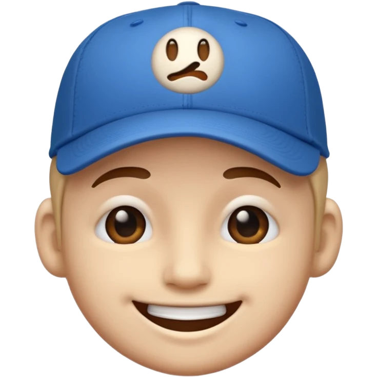 👌😁🧢 Combine these emojis and please, no body, just the head. as a sticker emoji
