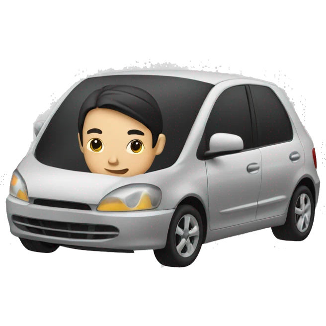 asian Person driving a car emoji