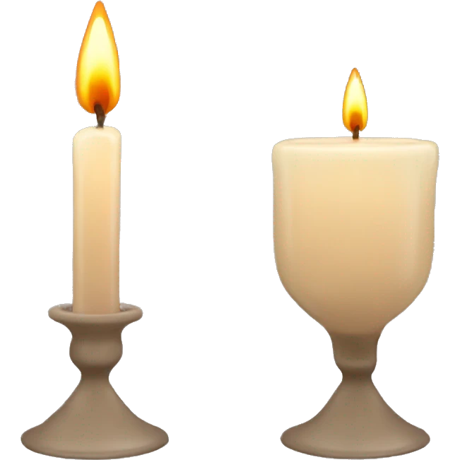 Candle in a powder-colored glass emoji