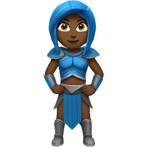 Female blue spartan emoji