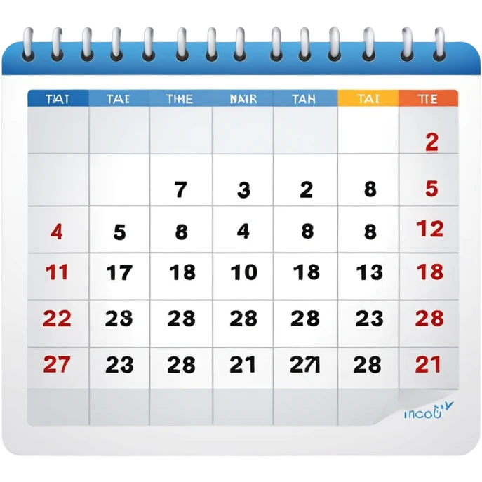 wall calendar with date emoji