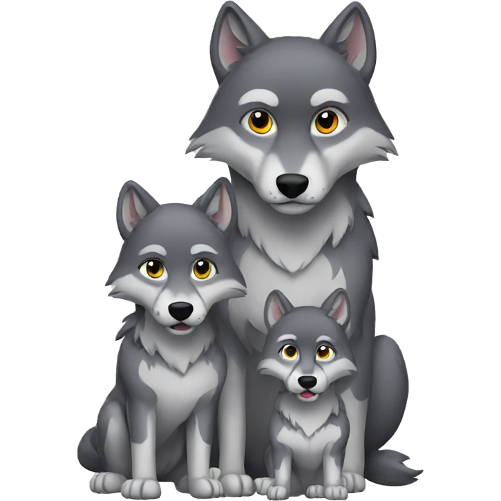 wolf family emoji