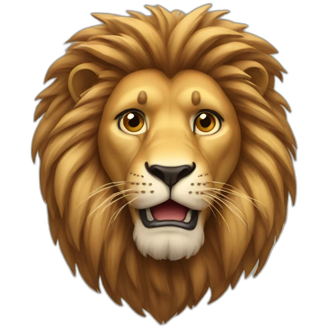 confused lion emoji