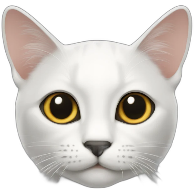 Gato blanco manchas negras emoji