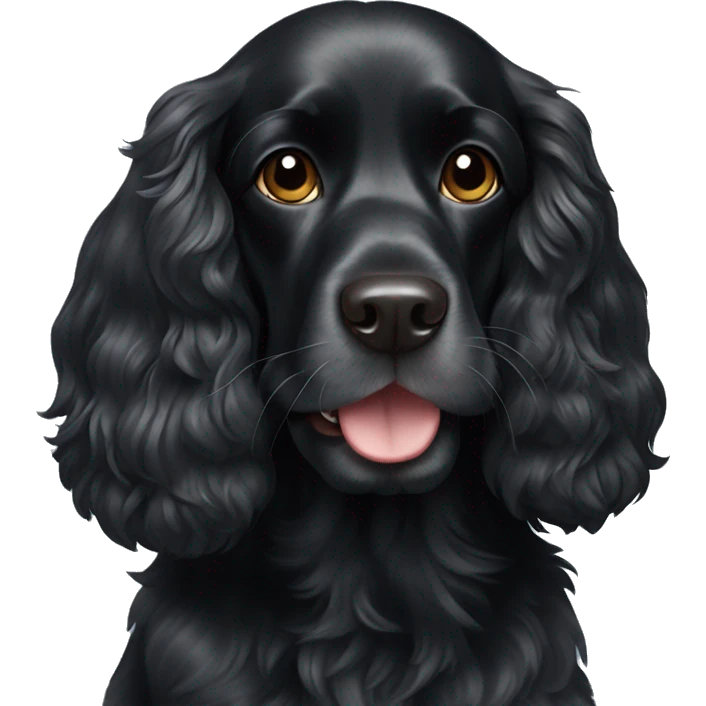 Black cocker spaniel  emoji