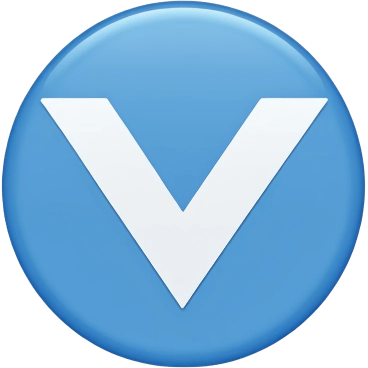 Un circulo de color azul claro que adentro este una palomita de color blanco emoji