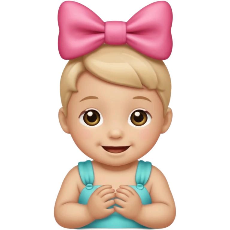 A baby with a bow emoji