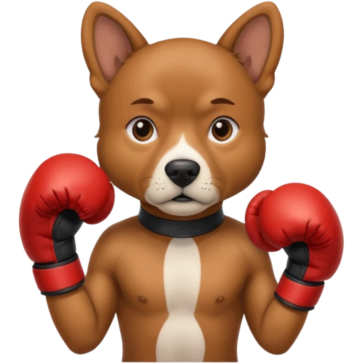 dog with boxing gloves emoji