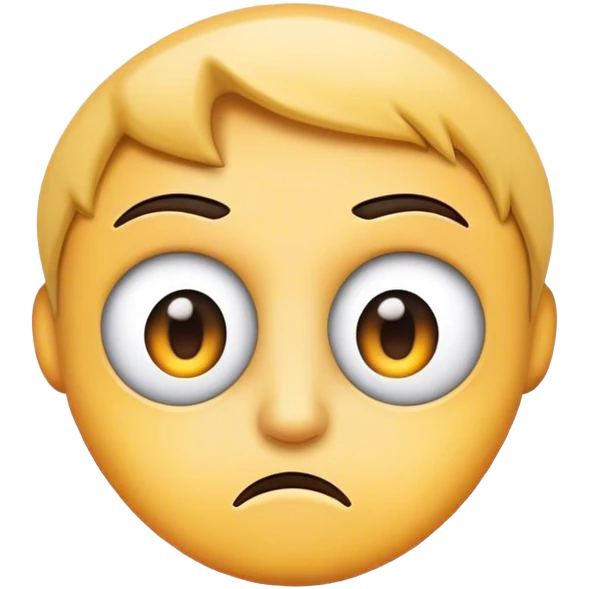 Suspicious face emoji