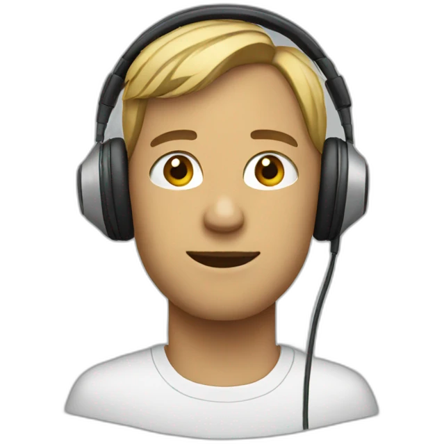 person with headphones emoji