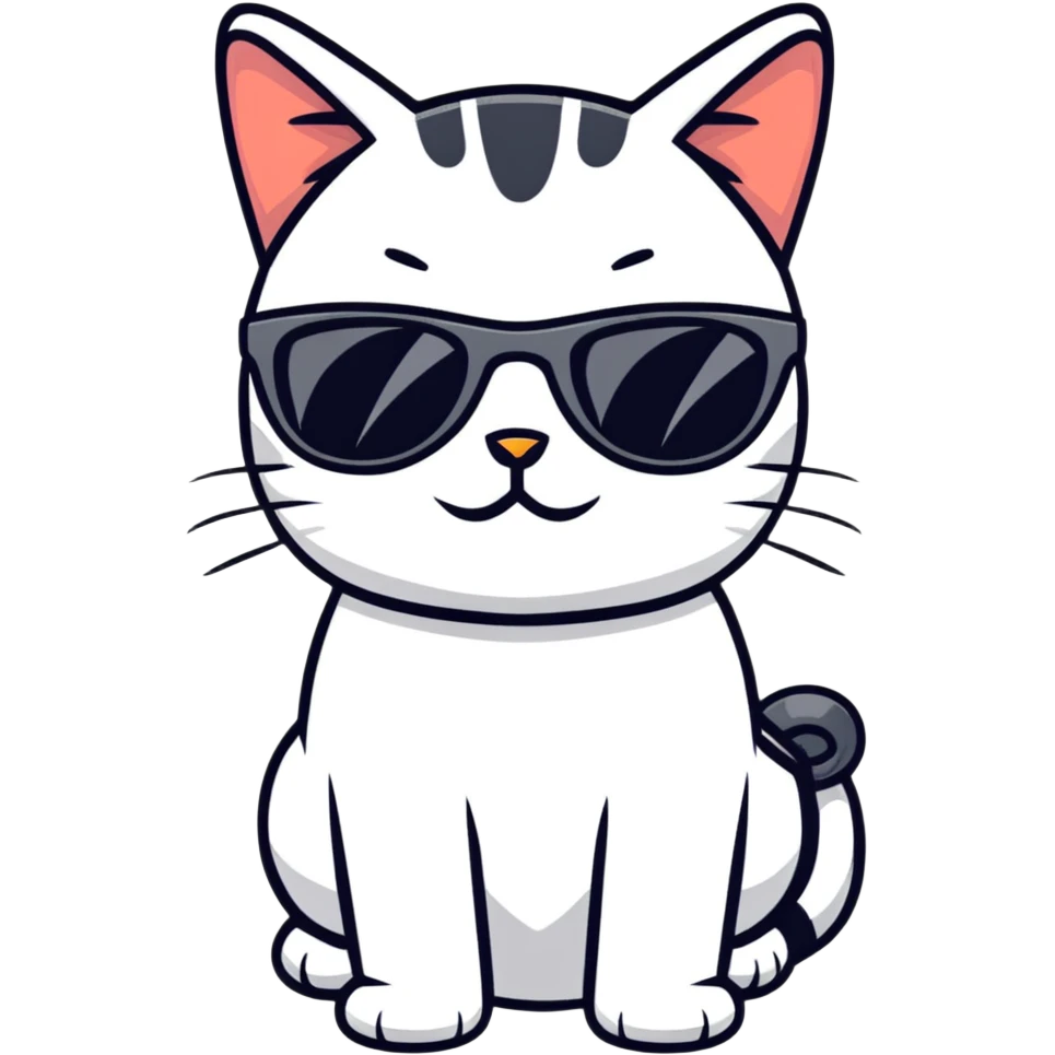Cat with sunglasses emoji